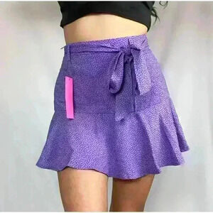Love For Humanity Polka Dot Purple Skort lavender skirt. SZ SX.